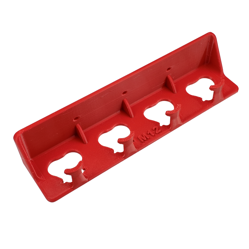 Milwaukee M12 Battery Holder – 4 Slot Wall Mount | PETG | Australian Made