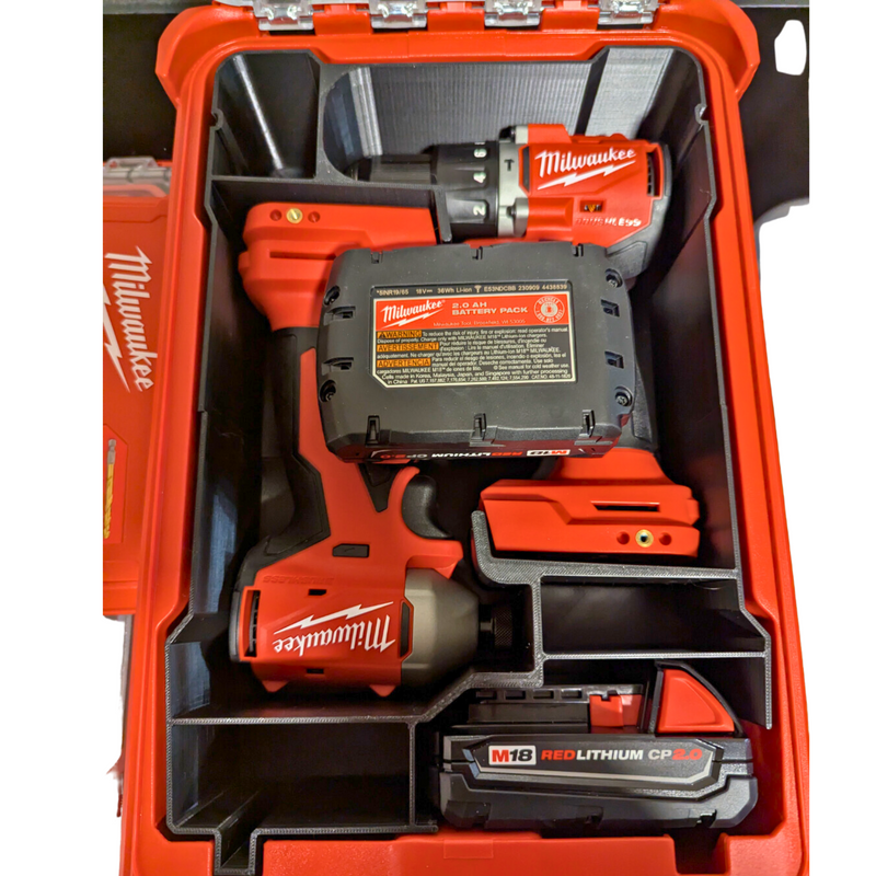 Milwaukee M18 Drill & Hex Drive Packout Insert for Compact Organiser