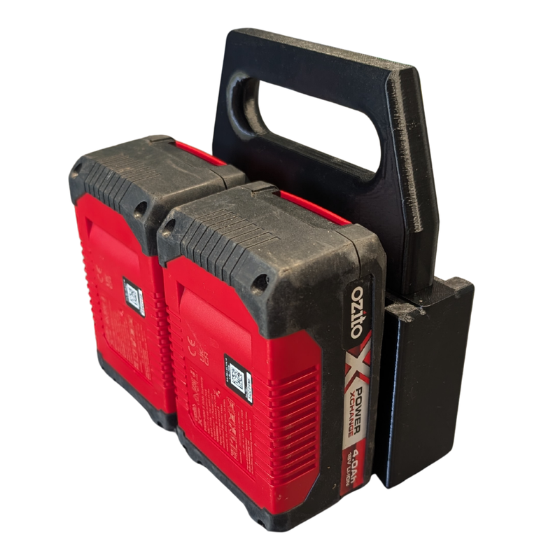 Battery Caddy for Ozito 18v PXC Batteries – 4 or 6 Slot Carry Holder