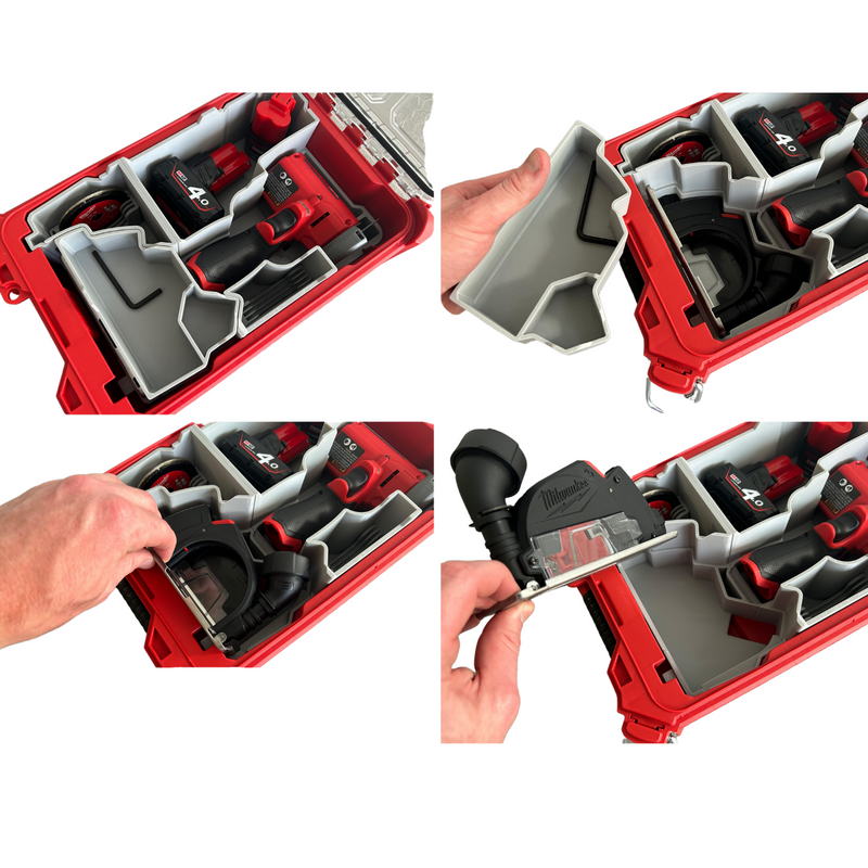 Milwaukee M12 Cut Off Tool Packout Insert – Custom Insert for Model M12FCOT-0 | Fits Packout Compact Organiser (48228435)