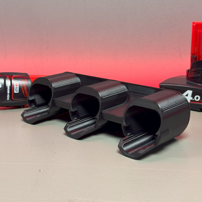 Milwaukee M12 Battery Mount (Triple) | Wall Mount Holder | PETG | Australian Made