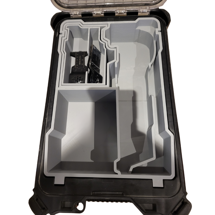 Milwaukee M12 FUEL Multitool Packout Insert – Fits 48-22-8435 Compact Organiser 2 Battery Bays + Removable Top Bins | A1 Tools Australia