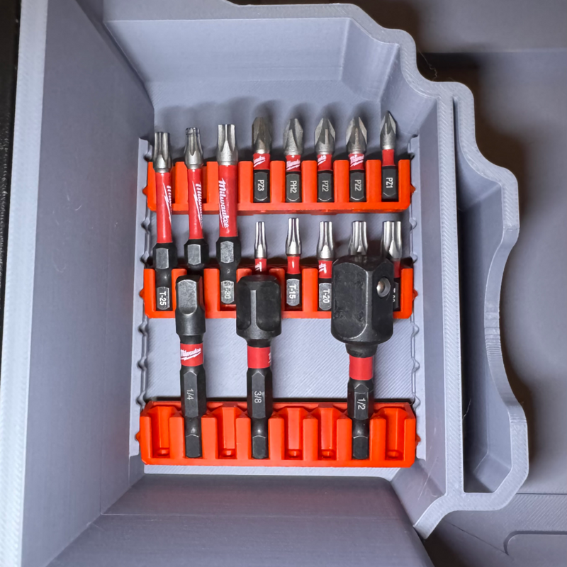 Milwaukee Packout Inlay – M18 FPD3 Drill Holder Fits Compact Packout Organiser