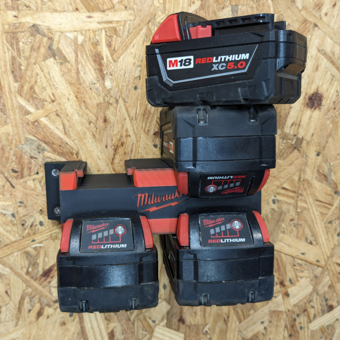 Milwaukee M18 Battery 4× Packout Wall Mount – Built to Match the Milwaukee Look