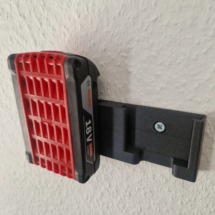 Bosch Professional 18V Battery Wall Mount | 1, 2, or 3 Holder Options | 3D Printed in PETG