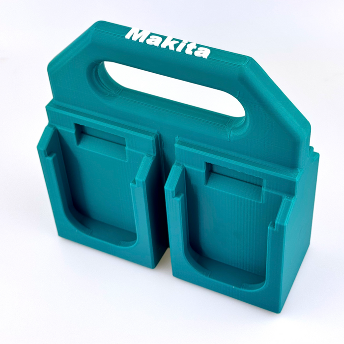 Makita 18V Battery Caddy – 4 or 6 Slot Holder - Store Makita 18V Batteries with This 3D Printed Tool | Perfect Home Improvement Gift for Him