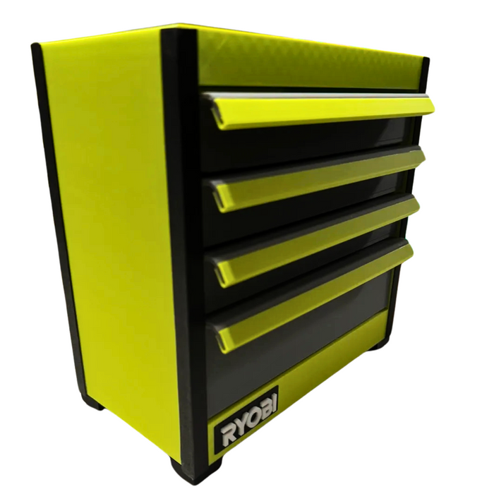 Ryobi Mini Desktop Toolbox – 4 Drawer Chest | Perfect Gift for Dad or Husband