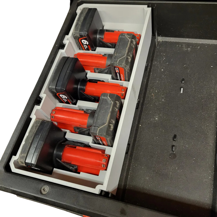 Milwaukee Packout Battery Insert – 5x M12 High Output & 6x 2Ah Battery Holder