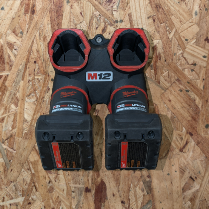 Milwaukee M12 4× Battery Wall Mount – Compact, Clean & Built Tough