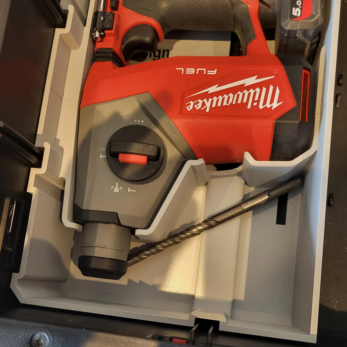 Milwaukee M12 FUEL SDS-Plus Packout Insert – Reversible ½-Drawer Organiser Fits M12 SDS-Plus Rotary Hammer (2416-20 / 2505-20)