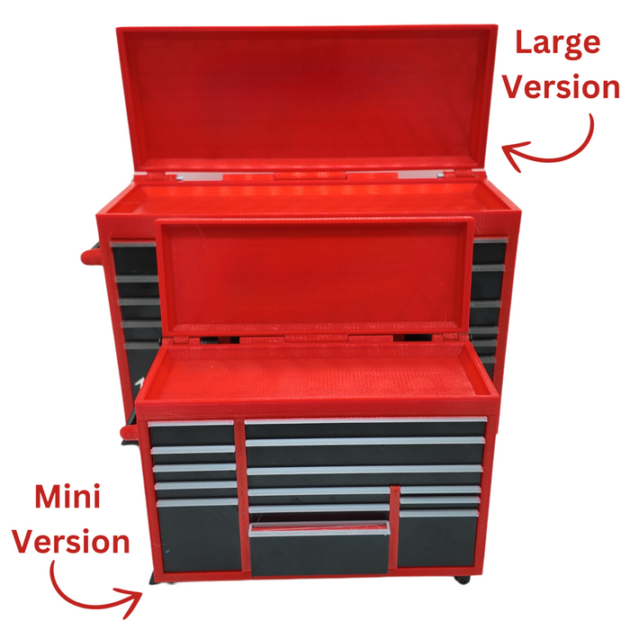 XL Mini Desk Tool Chest Organiser – 270 x 165 x 96mm | Workshop-Style Storage - Perfect Gift for Dad