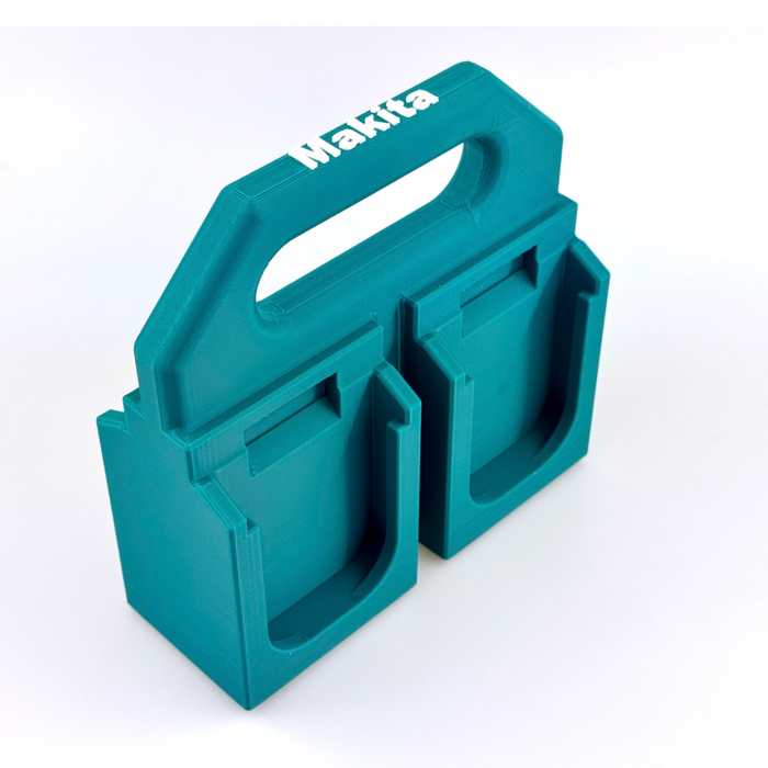 Makita 18V Battery Caddy – 4 or 6 Slot Holder - Store Makita 18V Batteries with This 3D Printed Tool | Perfect Home Improvement Gift for Him