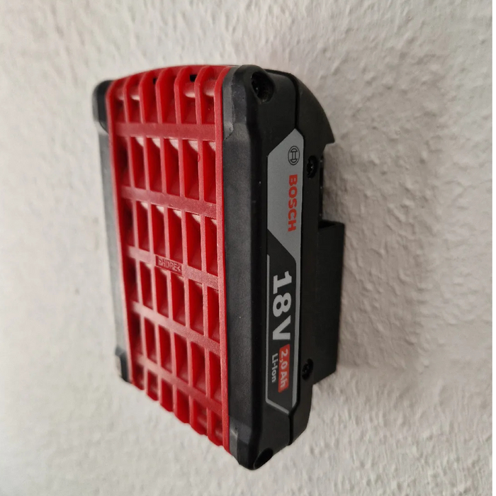 Bosch Professional 18V Battery Wall Mount | 1, 2, or 3 Holder Options | 3D Printed in PETG