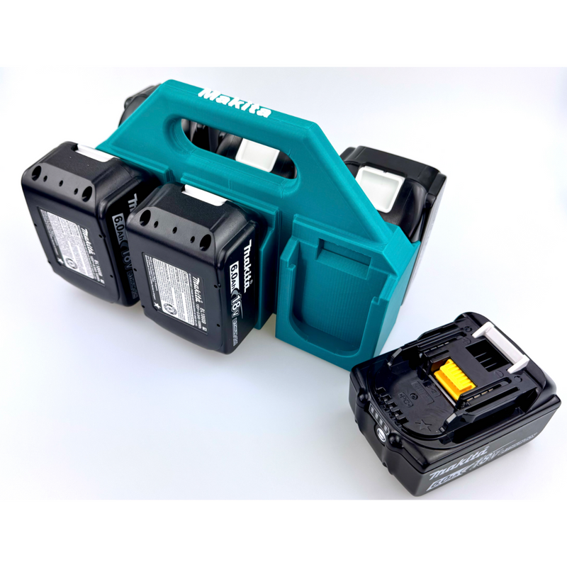 Makita 18 V Battery Wall Caddy | 4 Slot or 6 Slot | 3D Printed PETG | Australian Made
