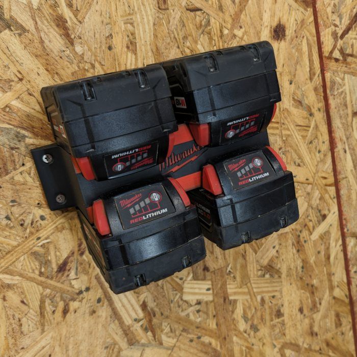 Milwaukee M18 Battery 4× Packout Wall Mount – Built to Match the Milwaukee Look