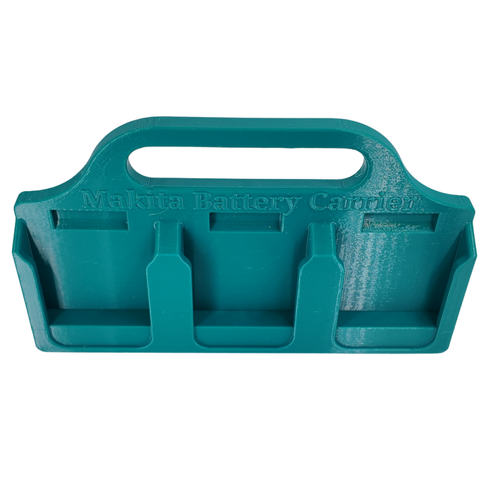 Makita 18V Battery Caddy – 4 or 6 Slot Holder - Store Makita 18V Batteries with This 3D Printed Tool | Perfect Home Improvement Gift for Him