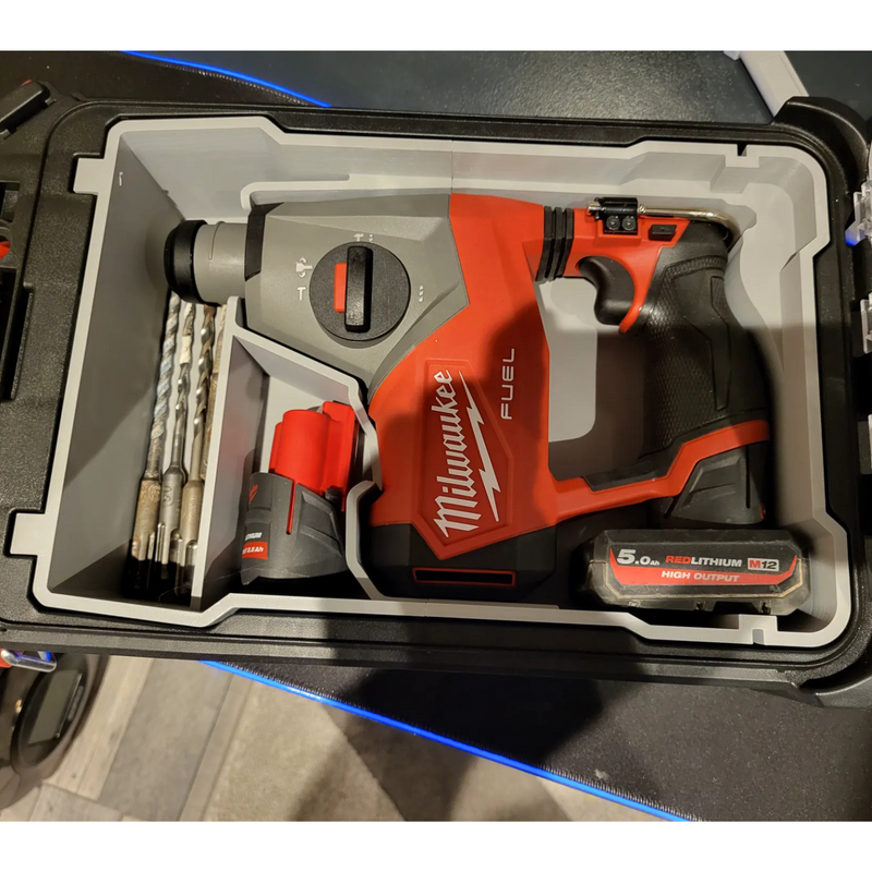 Milwaukee M12 FUEL SDS-Plus Packout Insert – Fits Compact Organiser 48-22-8435