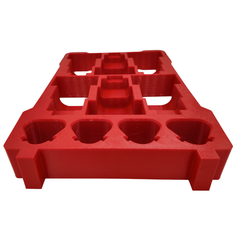 Milwaukee Packout M12 Battery Insert with Hidden AirTag Slot – Holds 10 Batteries