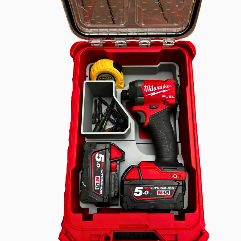 Milwaukee Packout Insert – Gen 3 M18 FUEL Impact Driver + 2-Battery Holder