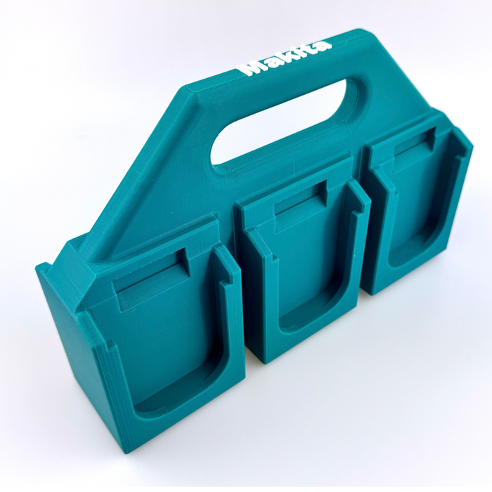 Makita 18V Battery Caddy – 4 or 6 Slot Holder - Store Makita 18V Batteries with This 3D Printed Tool | Perfect Home Improvement Gift for Him