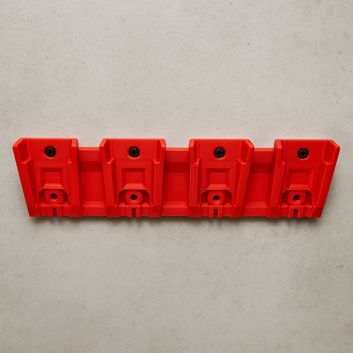 Milwaukee M18 Battery Wall Mount – 4 Slot Holder | PETG | Australian Made