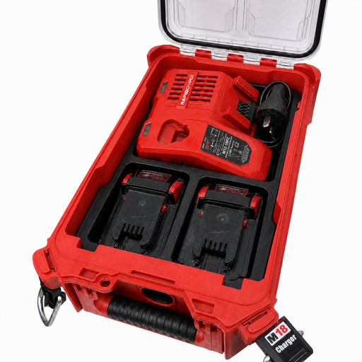 Milwaukee Packout insert for M12-18FC rapid charger plus 2 M18 battery slots