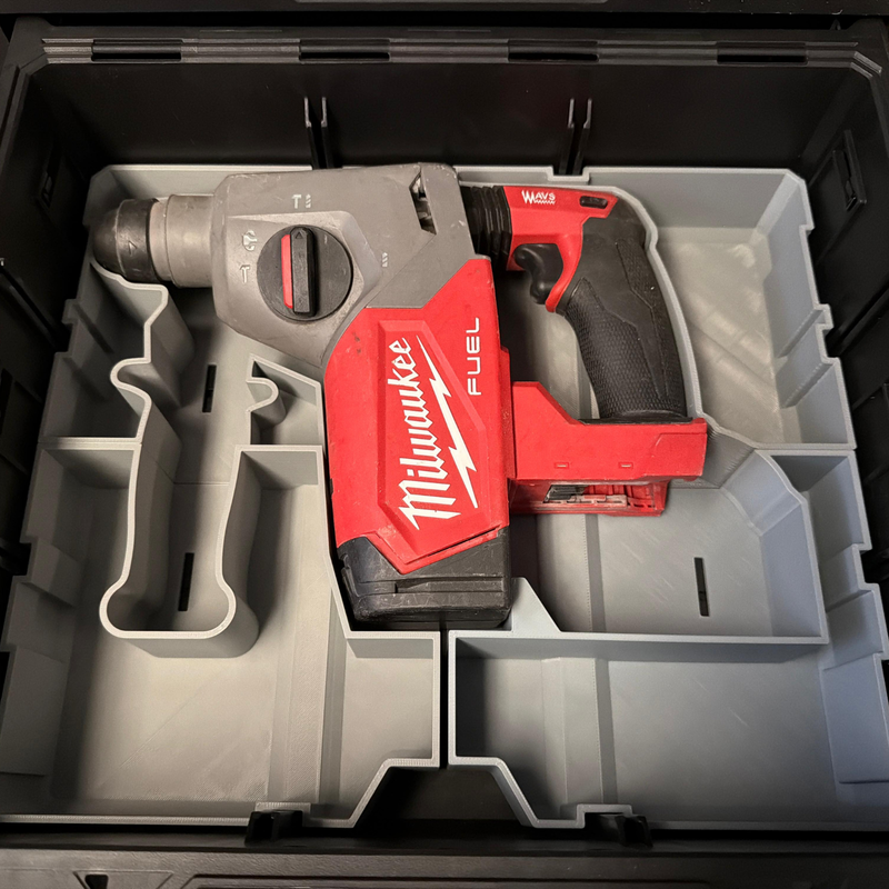Milwaukee SDS Drill Insert for ToughBuilt Tool Case | Secure Rattle-Free Fit | PETG