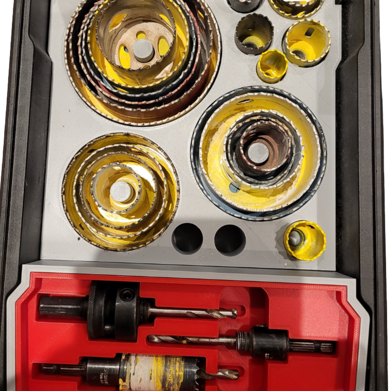 Milwaukee PACKOUT Organiser Insert for Starrett-Style Holesaws – Custom Sparky Storage