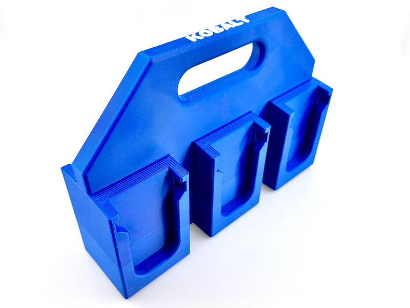 KOBALT 24V Battery Caddy (4 or 6 Pack) | Latching Battery Carrier | PETG