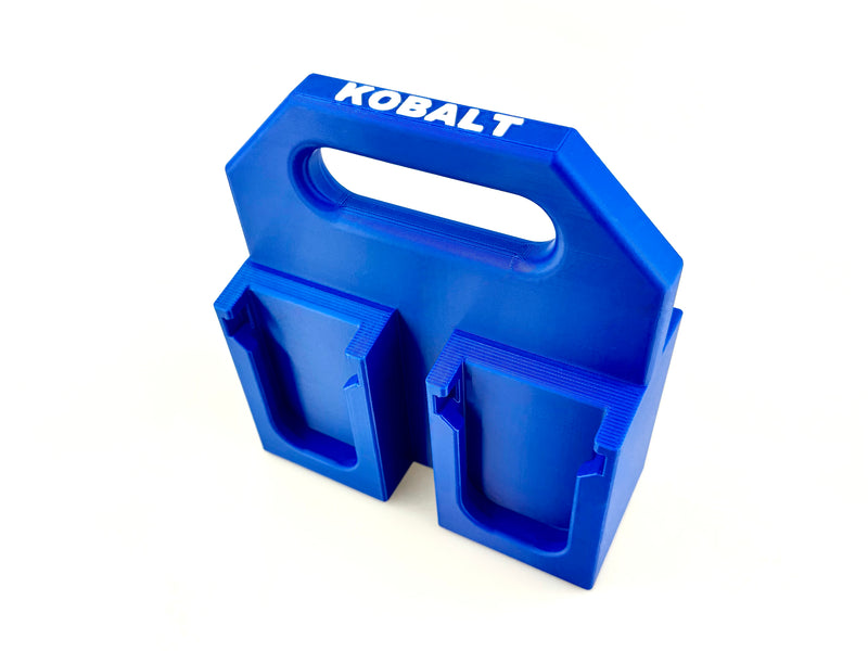 KOBALT 24V Battery Caddy (4 or 6 Pack) | Latching Battery Carrier | PETG