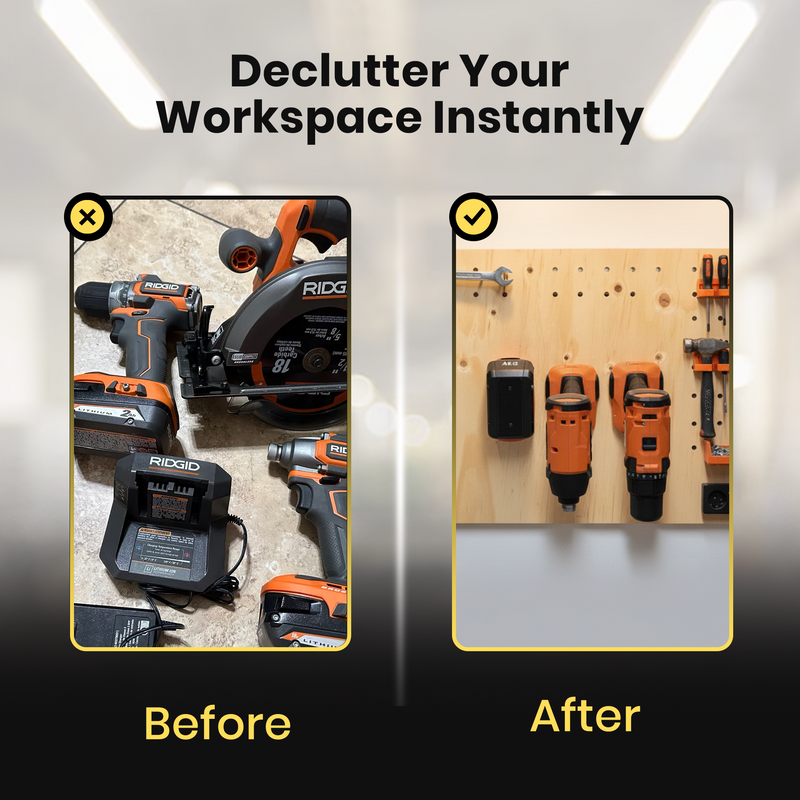 AEG/Rigid 18v Tool and Battery Holders – Custom 3D Printed Tool Storage Solution