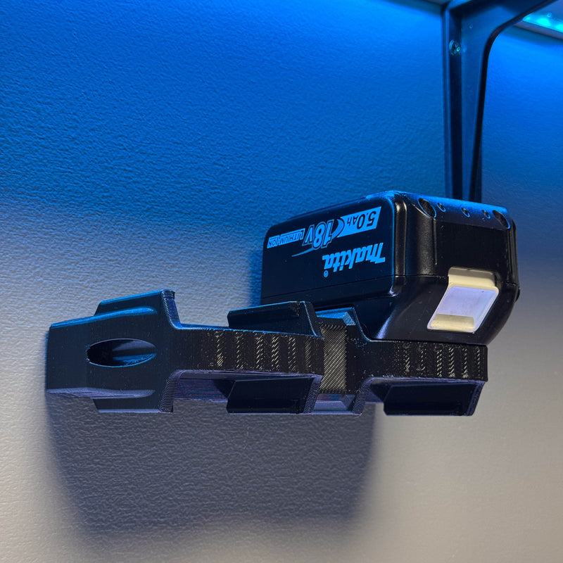 Makita 18 V Battery Holder | Quad Version | Holds 4 Batteries | 3D Printed PETG | Australian Made