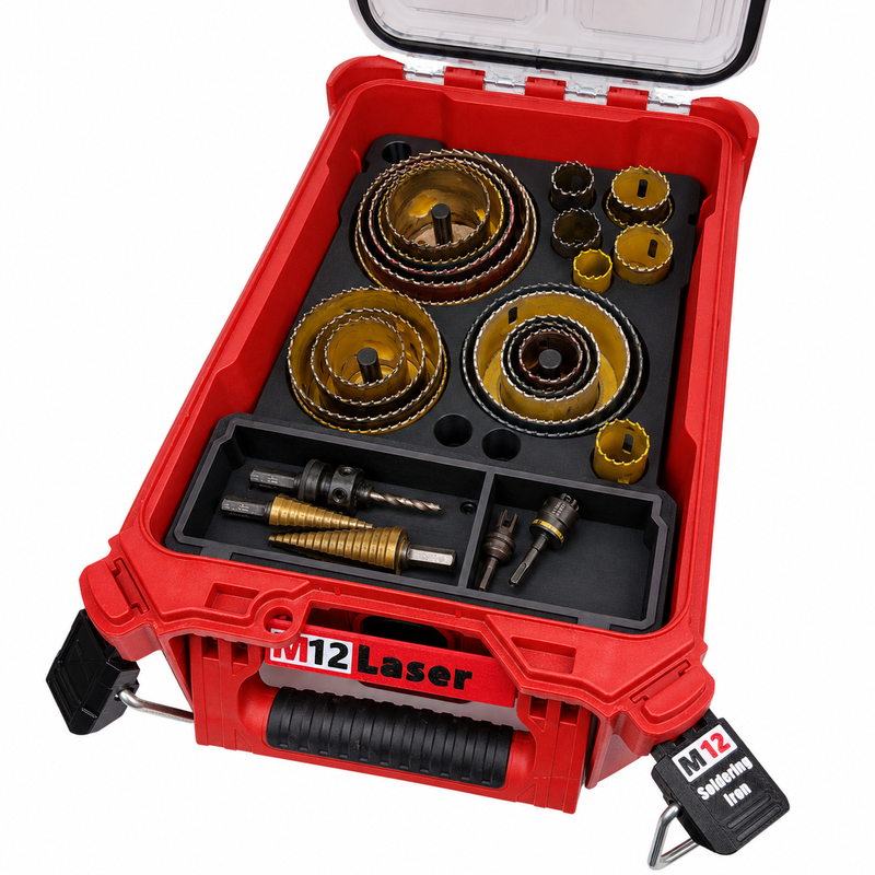 Milwaukee PACKOUT Organiser Insert for Starrett-Style Holesaws – Custom Sparky Storage