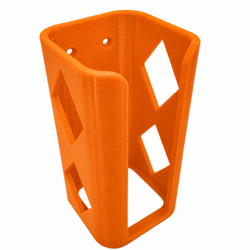 Orange colour variant — Universal Cordless Drill Holder | 40mm Width | Power Tool Storage | Made in Australia