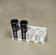 Four Slots White colour variant — Ryobi USB Lithium Battery Holder Wall Mount - Battery Storage