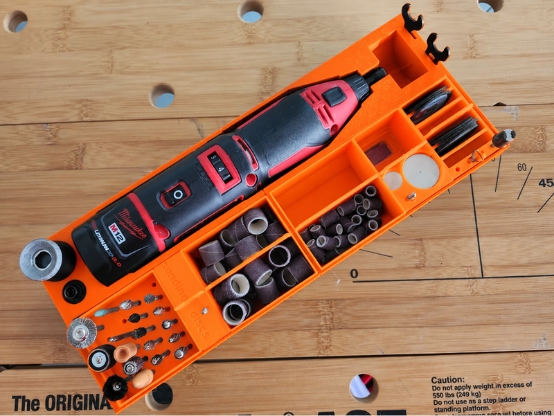 Orange colour variant — Milwaukee M12 Rotary Tool Packout Drawers Insert | Store Rotary Tool & Accessories