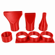 Red colour variant — Triple Blower Nozzle Pack + Wall Mounts for Makita Blower DUB185 & DUB186 - Car Drying Solution!