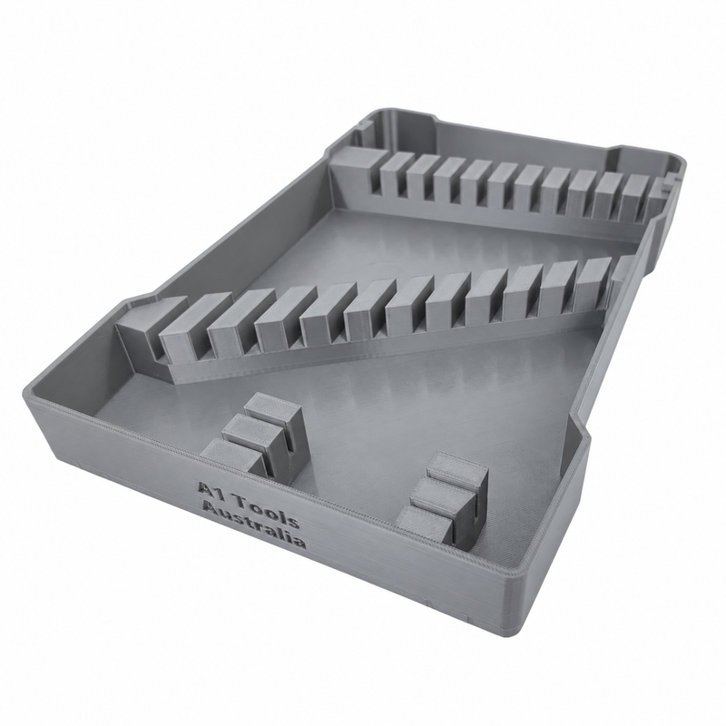 Drop In Tray Gray colour variant — Milwaukee Packout Spanner Holder - (Low-Profile Compact 48-22-8436, Australian Made)