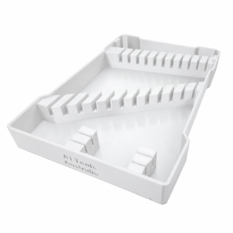 Drop In Tray White colour variant — Milwaukee Packout Spanner Holder - (Low-Profile Compact 48-22-8436, Australian Made)