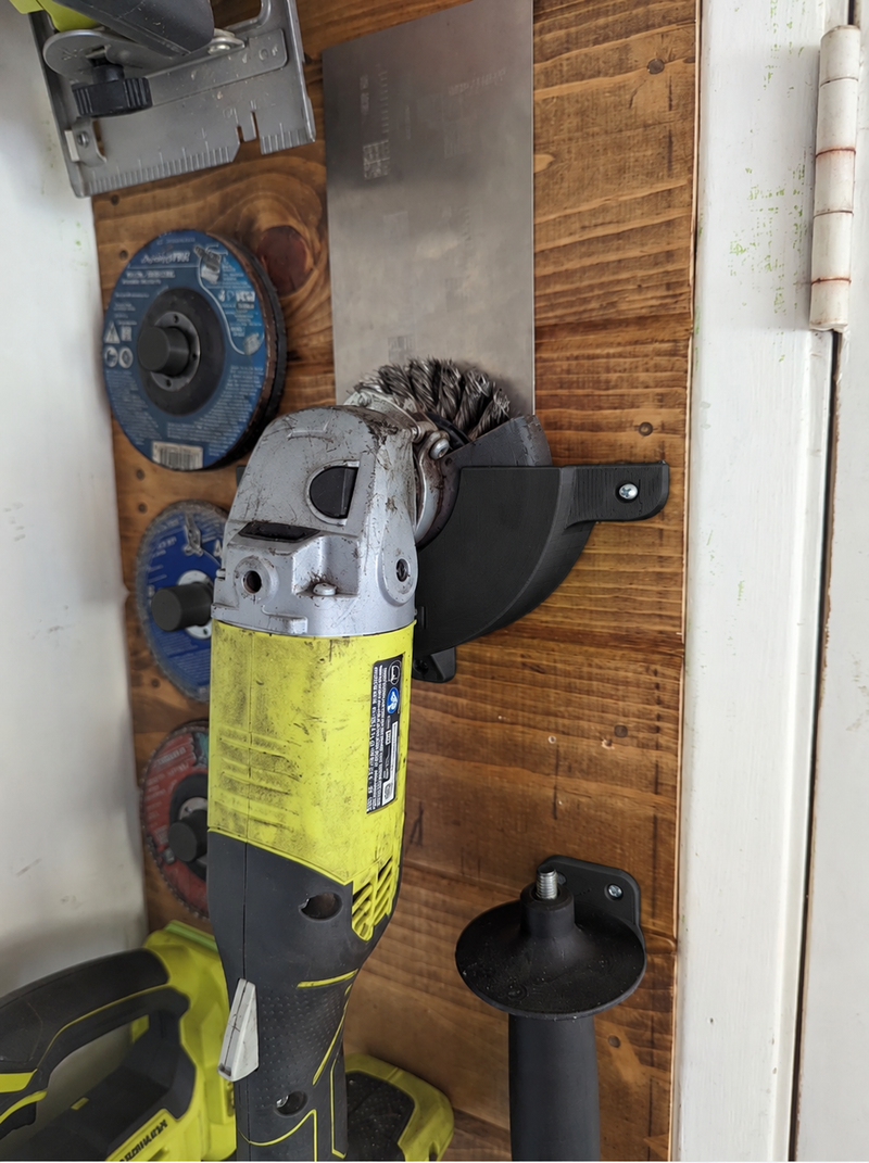 Kit Black colour variant — Ryobi Angle Grinder Holder - Holds 125mm Ryobi Angle Grinder - Made from PETG
