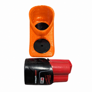 M12-compact Orange colour variant — Milwaukee M12 & M18 Soft Plastic Magnetic Battery Base Covers | TPU | Neodymium Magnets