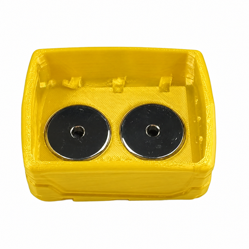 M12-high-capacity Yellow colour variant — Milwaukee M12 & M18 Soft Plastic Magnetic Battery Base Covers | TPU | Neodymium Magnets