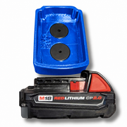 M18-compact Blue colour variant — Milwaukee M12 & M18 Soft Plastic Magnetic Battery Base Covers | TPU | Neodymium Magnets