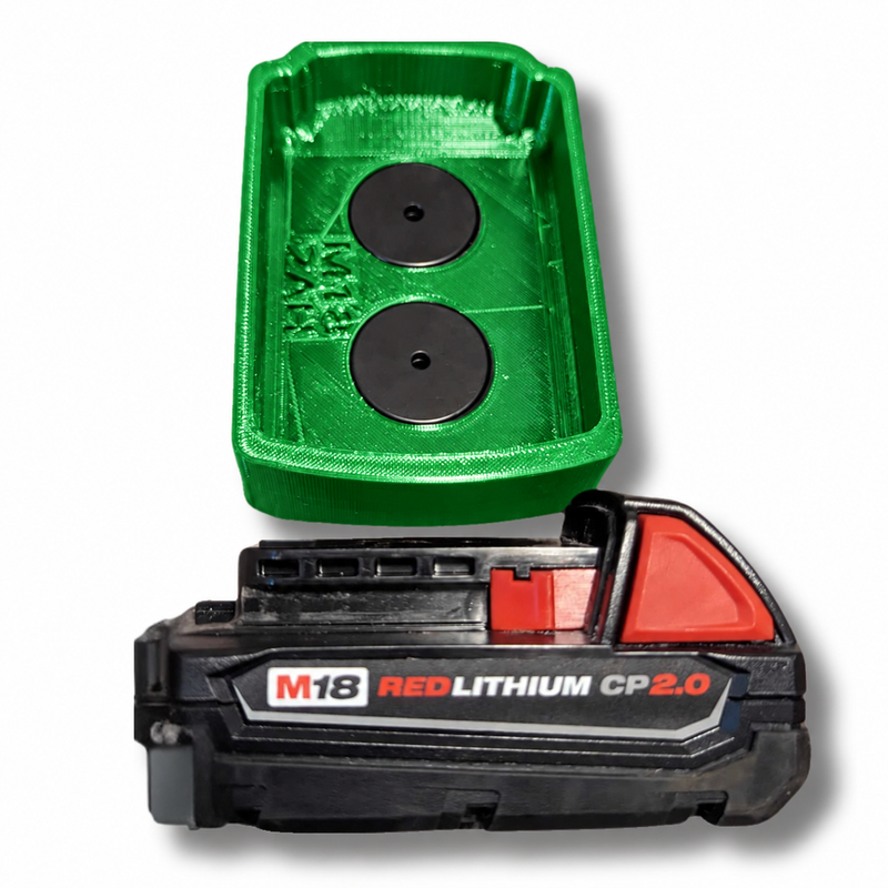 M18-compact Green colour variant — Milwaukee M12 & M18 Soft Plastic Magnetic Battery Base Covers | TPU | Neodymium Magnets