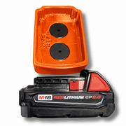 M18-compact Orange colour variant — Milwaukee M12 & M18 Soft Plastic Magnetic Battery Base Covers | TPU | Neodymium Magnets