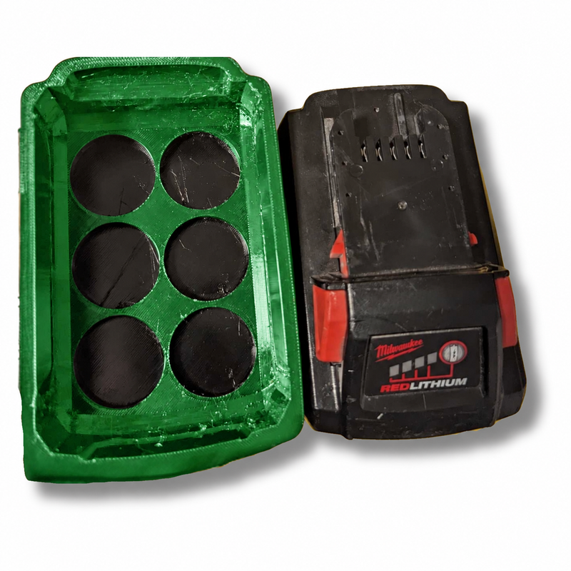 M18-high-output Green colour variant — Milwaukee M12 & M18 Soft Plastic Magnetic Battery Base Covers | TPU | Neodymium Magnets