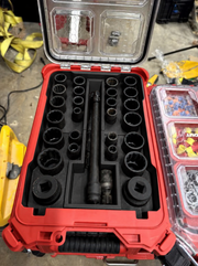 Black colour variant — Packout Impact Socket SAE/Metric Insert for Compact Organiser | Holds Extensions