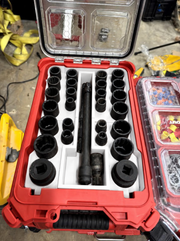 White colour variant — Packout Impact Socket SAE/Metric Insert for Compact Organiser | Holds Extensions
