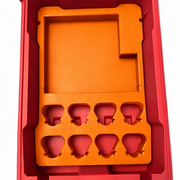 Orange colour variant — Milwaukee Packout M12/M18 Battery & Charger Insert