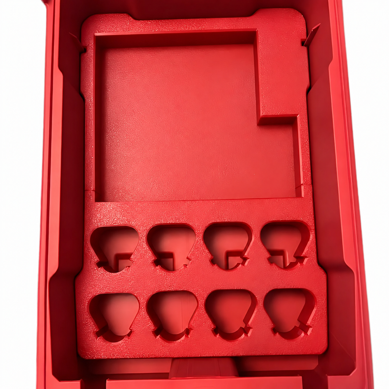 Red colour variant — Milwaukee Packout M12/M18 Battery & Charger Insert